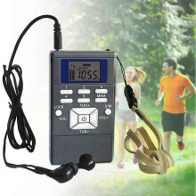 HRD-102 Digitale radio Mini LCD-scherm Multifunctionele stereo FM-radio-ontvanger met oordopjes voor