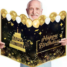 Tarjeta de cumpleaños gigante de 21 x 15 pulgadas, tarjeta personalizada de gran tamaño, tarjetas de