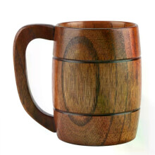 Stor ölmugg i trä Tankard öl trä tekopp fat för män Kvinnor Kaffe Mjölk Juice Mugg Köksbar