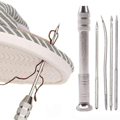 Leather Sewing Awl Set Replaceable Multifunctional Shoes Repair Tool Kit Punch Stitching Needles DIY 1