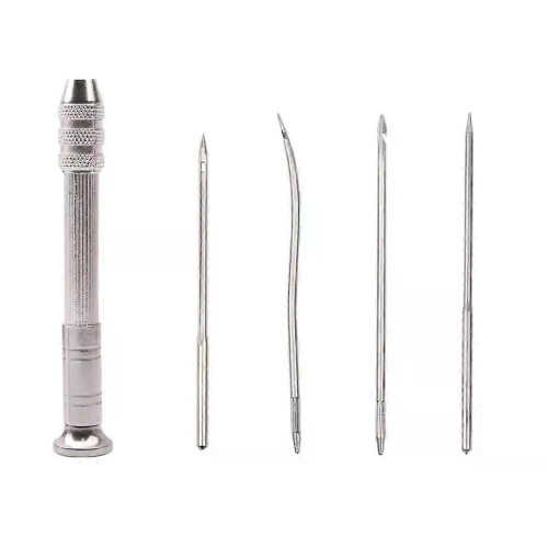 Leather Sewing Awl Set Replaceable Multifunctional Shoes Repair Tool Kit Punch Stitching Needles DIY 2