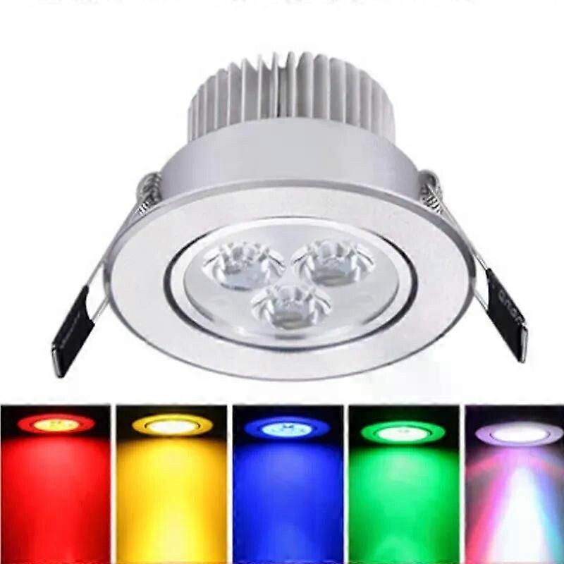 Spot LED Encastrable Rond Ultra Lumineux 3 W RGB En Aluminium AC 220 V spot-led-encastrable-rond-ultra-lumineux-3-w-rgb-en-aluminium-ac-220-v
