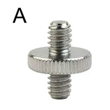 Mannelijke naar mannelijke schroefadapter 1 stuk 1/4 inch naar 3/8 inch 19 mm lengte camera-accessoires