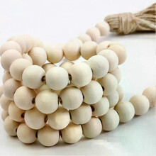 Mascot Buddhism Wood Bead Garland Solid Color Wall Trinkets Bohemian Style Rustic Tassel Beads Hangings