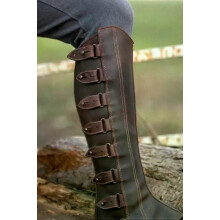 Medeltida Viking Knight Boots Skoöverdrag Retro Läderrem Larp Greave Ben Benskydd Knight Warrior