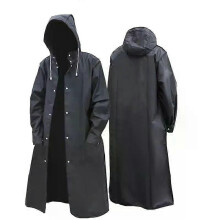 Veste de randonnée noire pour homme, imperméable à capuche, tendance, pour adulte, imperméable, longue,