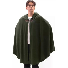 Men s Velvet Cloak with Hood Renaissance Medieval Hooded Cloak for Women Halloween Hood Cape with Metal