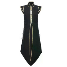 Mens Medieval Viking Vest Vintage Sleeveless Jacket Long Knight Surcoat Renaissance Waistcoat Costume