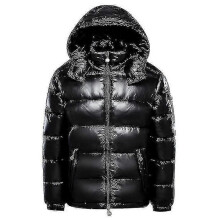 Doudoune brillante à capuche pour homme, manteaux d'hiver