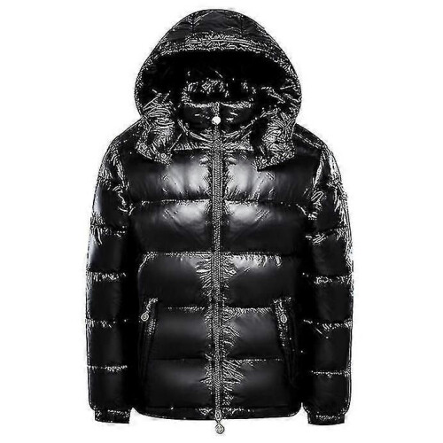 Mens Hooded Shiny Down Jacket Winter Coats