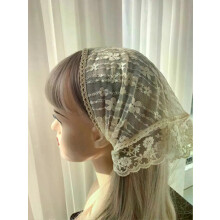 Lolita Kopftuch Dreieck Spitze Bestickter Schal Vintage Damen Kopfschmuck