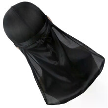 Long Tail Silk Turban Headwraps Elastic Durag Modeling Hat Men Silky Women Headscarf