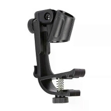Mikrofonstativ Mic Clamp-hållare Justerbar klämma på trumma för fälg Shock Mount Mikrofonstativfäste