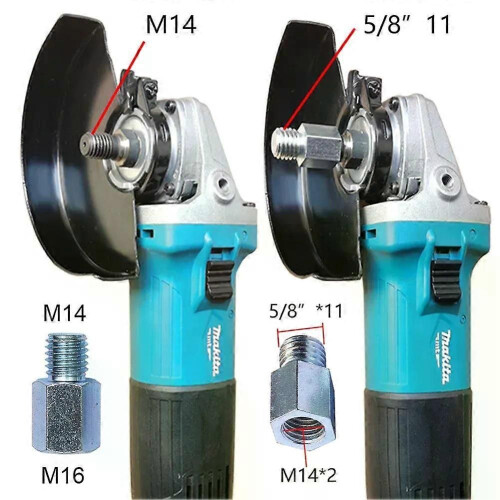 Adaptador de rosca para amoladora angular M10 a M14 a M16 a 5/8, conector de interfaz para pulidora, 1