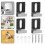Kit per appendere specchi, staffe per specchi, clip per armadietti, installazione senza problemi, lunga 3