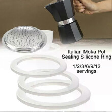 Silikondichtungen für Moka-Kaffeekanne und Aluminiumfilter, Dichtungsring für Moka-Kaffeeflasche, für