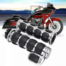Motorcycle 1 25mm Rubber Handle Bar Throttle Assist Bar Ends Non-slip Hand Grips For Yamaha For Vulcan