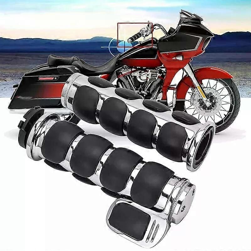 Poignées Moto Aramox Caoutchouc Antidérapantes Universelles 25-28mm - Marron Foncé Pour Guidon Moto