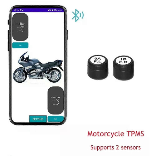 Motorrad TPMS Reifendrucksensor Reifendrucküberwachungssystem Externes Design für einfache Installation 1