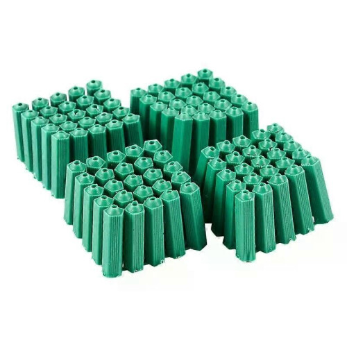 Mounting screws green 6 mm non-slip plastic dowel 100 pieces 1