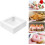 Scatole per biscotti multi-pezzo con finestra, scatole per dolcetti bianche, scatole per torte, scatole 3