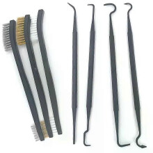 Multifunctionele autodetailing reinigingsgereedschap accessoires staalborstels en 4 nylon picks pick
