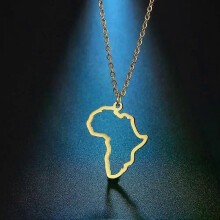 My Shape Africa Collane per Donna Uomo Acciaio Inossidabile Mappa del Sud Africa Collana Girocollo Catena