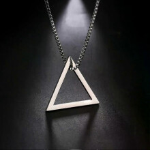 My Shape Punk Collana con ciondolo a triangolo per uomo, ragazzo, collana geometrica quadrata in acciaio