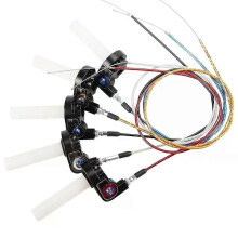 Poignées d'accélérateur pour moto, 1/4 de tour, avec câble de 1 200 mm, 22 mm, 7/8, accessoires pour