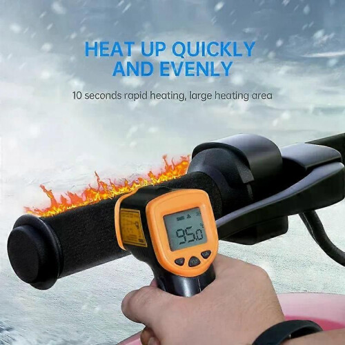 Motorcycle Heated Grips Handlebars USB Adjustable Insulated Handlebars Electric Scooter Bicycle Warming 2