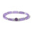 Pulsera de cuentas de amatista de piedra natural, pulsera retro rectangular de amatista combinable. 1