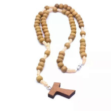 Collana alla moda Vergine Santa Rosario cristiano fatto a mano Gioielli da preghiera Collana con ciondolo
