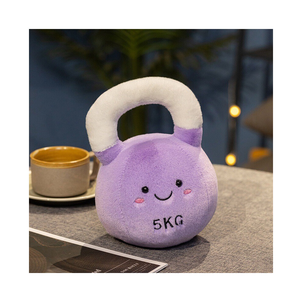 ( Kettlebell) Plush Kettlebell Dumbbell Toys Sports Equipment Stuffed Gift Decoration Doll Purple