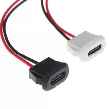 Nieuwe 2-pins USB-C Type C waterdichte USB-connector met directe compressie, vrouwelijke basis en vrouwelijke