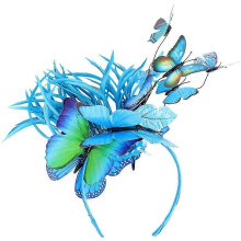 Neue Schmetterlinge Stirnband Feder Fascinator Haar Hoop Band Crown Tea Party Kopfschmuck Haar Decor