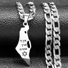 Nuova collana con ciondolo israeliano alla moda, temperamento, catena per clavicola in acciaio inossidabile