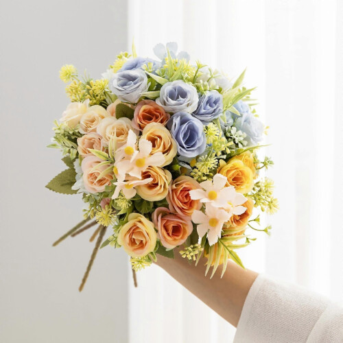 Nordic Multi-Head Rose Bukett för bröllop och heminredning