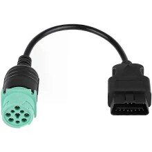 OBD2 Truck Diagnostic Kabel J1939 OBD 9-stift till 16-stift hankontakt för Cummins Deutsch 9-polig lastbilskabel
