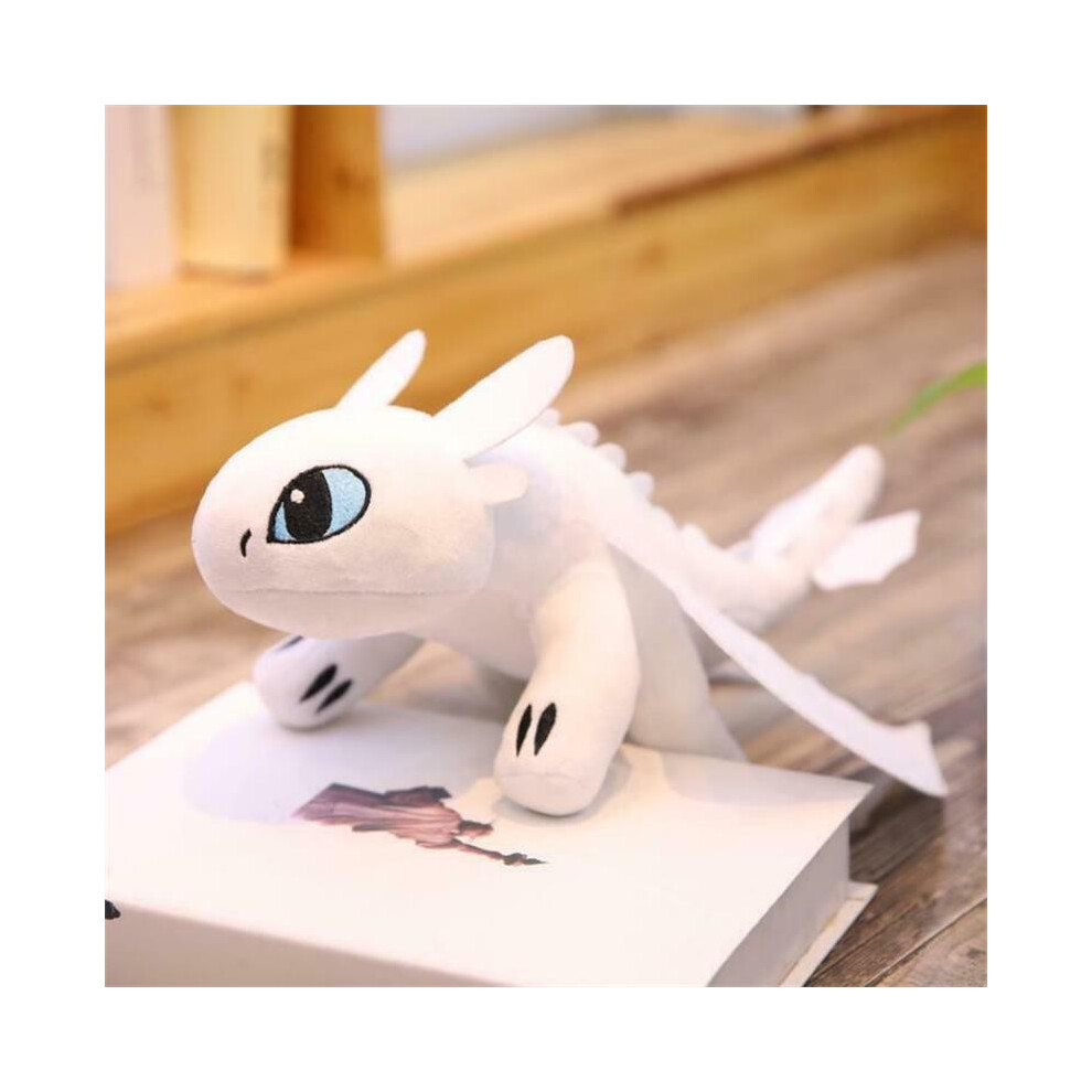 (, 20Cm/7.8Inch) How To Train Your Dragon Toothless Night Fury Stuffed Plush Toy Toys Doll Soft White