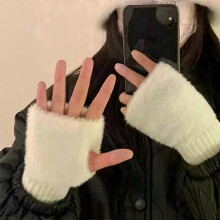Neu Nachahmung Nerz Fleece Halbe Finger Handschuhe Für frauen Weiche Winter Wärme Luxus Einfarbig