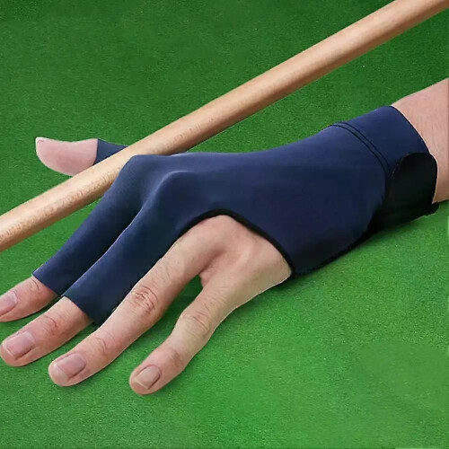 Open Finger Billiard Gloves Breathable Polyester Snooker Pool Gloves Adjustable Sticker Smooth Soft 1