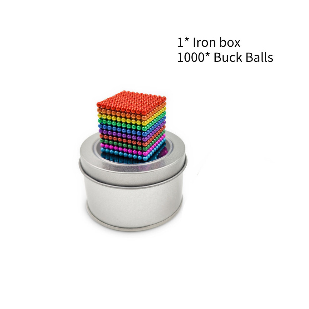 (3mm 1000Pcs) Or 3mm 5mm Blocks Buck Ball Education Toy Magnetic Decompression Puzzle Toy