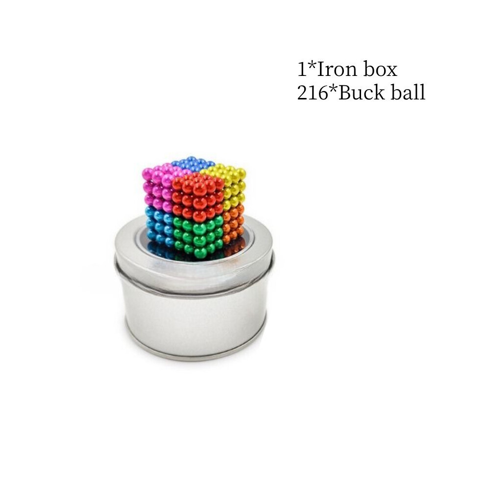 (5mm 216Pcs) Or 3mm 5mm Blocks Buck Ball Education Toy Magnetic Decompression Puzzle Toy