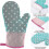 Guantes de horno resistentes al calor para cocina. 3