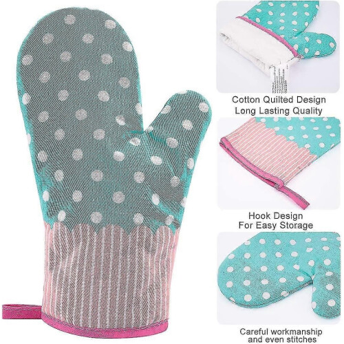 Guantes de horno resistentes al calor para cocina. 2