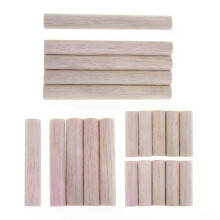 Confezione da 5/10 bastoncini di legno da 15 mm di spessore - Perni di legno non di balsa per artigianato