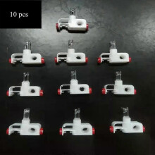Verpakking met 10 stuks verticale jaloeziestangen en -houders (wit) (bedekt met hardware)