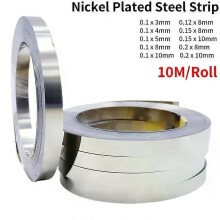 Nickelpläterad Strip 18650 Li-ion Batteri Nickel Plåt Plate Connector 01mm 02mm Stålbälte Punktsvetsning