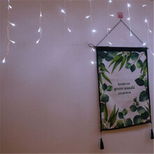 (White, 13FT=4M 96LED) Curtain 13130ft Icicle Lights Led Fairy Christmas Indoor Party Wedding Outdoor