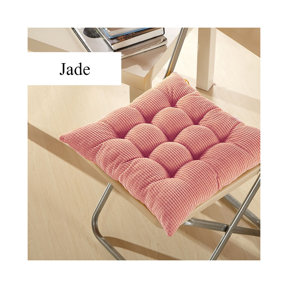 (Jade)Coussin d'assise amovible épais doux velours côtelé coussin siège chaise patio maison canapé